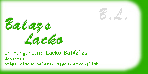 balazs lacko business card